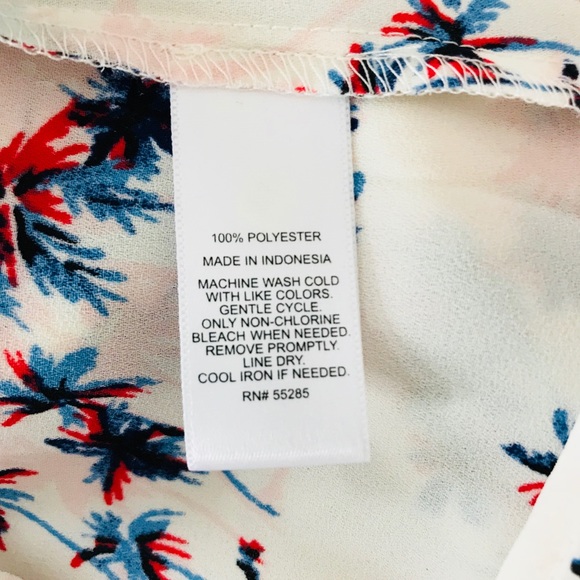 Express Portofino Palm Print Shirt - Picture 5 of 6